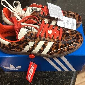 Adidas women Leopard Print Sneakers - Brown and Red